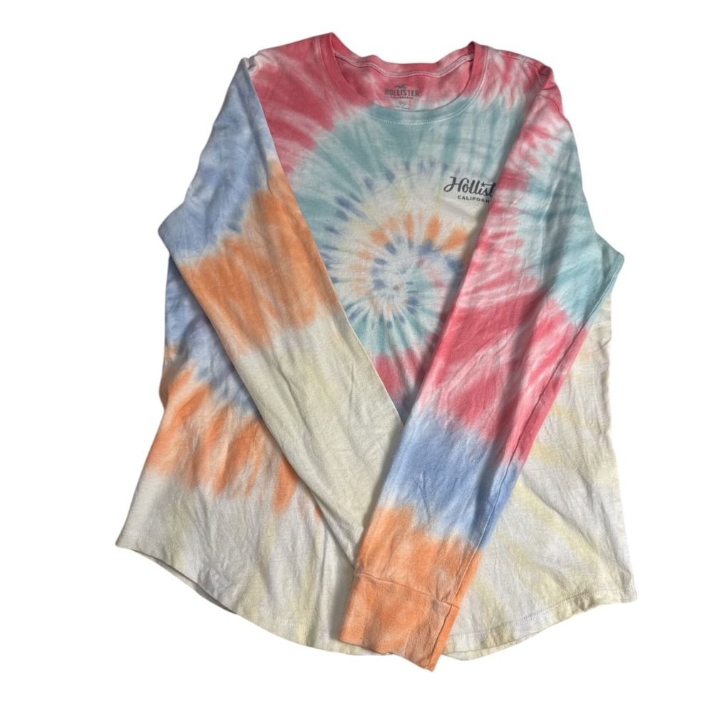 Y2K Hollister Tie Dye Long Sleeve Shirt XS Preowned Graphic Casual Top